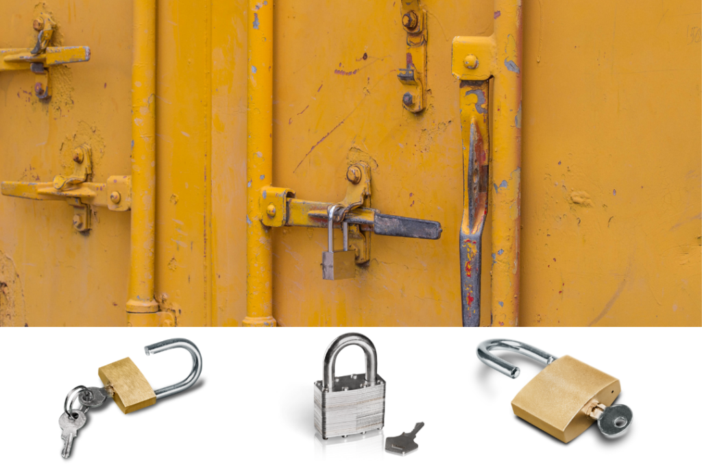 Secure Shipping Container using Padlock